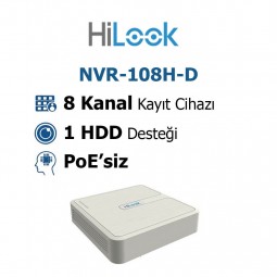 Hilook NVR-108H-D 8 Kanal Nvr Kayıt Cihazı